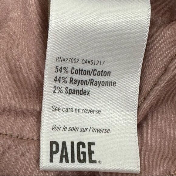 Paige Women’s size 25 Warm Suede Velvet High Waist Ankle Stretch Pants - Picture 11 of 15